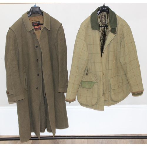 203 - 2 vintage coats, a Cordings shooting jacket and a Salko of Austria vintage Alpaca coat, both larger ... 