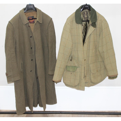 203 - 2 vintage coats, a Cordings shooting jacket and a Salko of Austria vintage Alpaca coat, both larger ... 