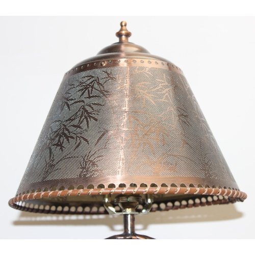 242 - Vintage copper cascading water feature lamp by Fantasia of London, approx 75cm H