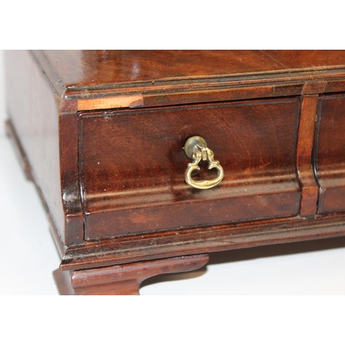 300 - 19th century mahogany framed table top mirror with 3 drawers, approx 40cm W  x 51cm H