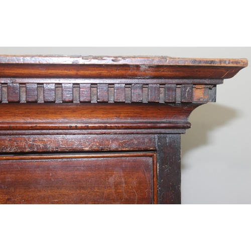 167 - A 19th century mahogany chest on chest or tall boy, 2 over 3 over 3 construction with bracket feet a... 