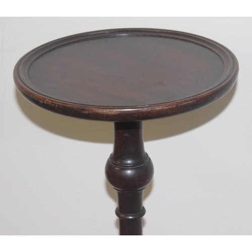 71 - An antique mahogany jardiniere or torchiere stand on tripod base, approx 31cm in diameter x 106cm ta... 