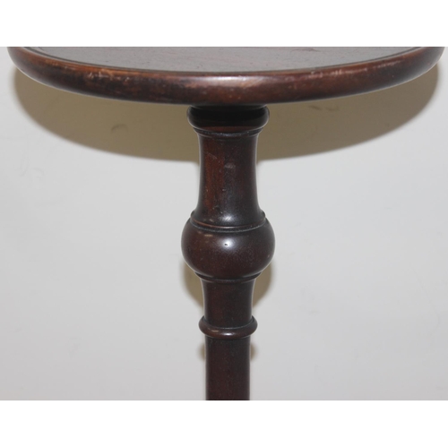 71 - An antique mahogany jardiniere or torchiere stand on tripod base, approx 31cm in diameter x 106cm ta... 