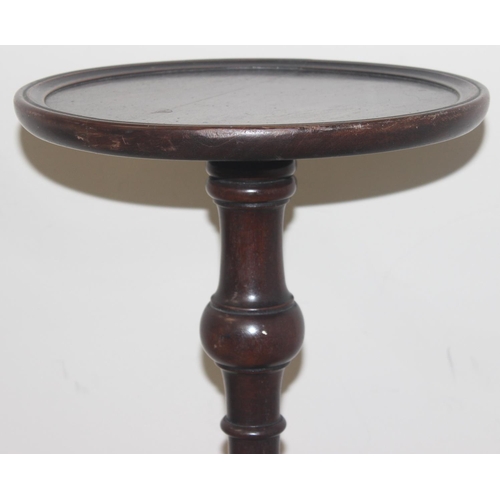 71 - An antique mahogany jardiniere or torchiere stand on tripod base, approx 31cm in diameter x 106cm ta... 