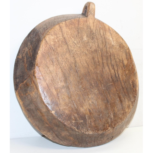 304 - Antique elm bread kneading/dough bowl, approx 60cm at the widest point