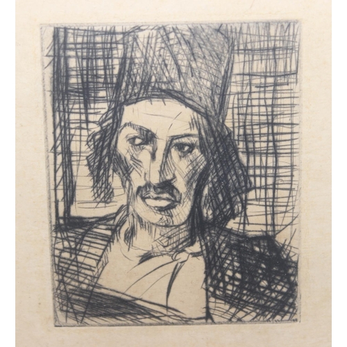 429 - Sir Frank Brangwyn (British, 1867-1956) a vintage print of a male in fez hat, approx 29cm x 24cm inc... 