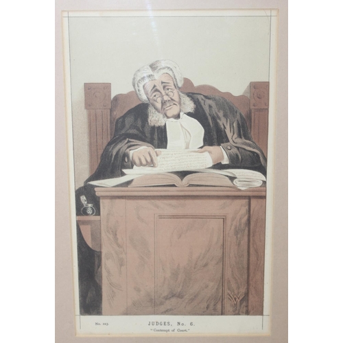 434 - A set of 3 vintage caricature prints of legal interest, 2 by Spy, entitled 