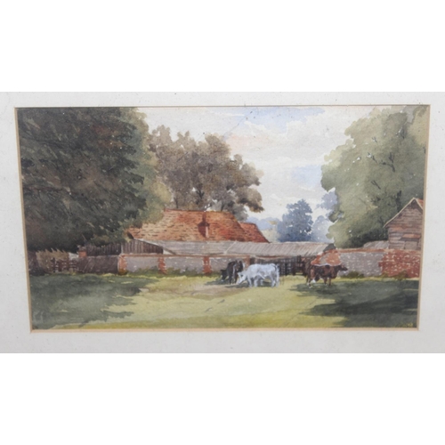 438 - 5 assorted antique and later small original watercolour paintings to inc one by Michael Seacome of t... 