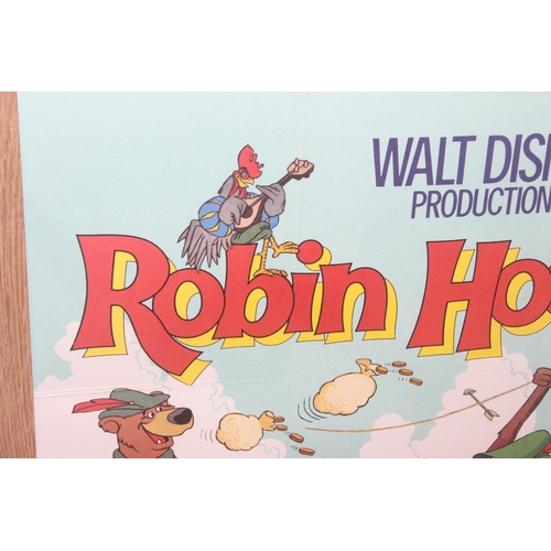 444 - Walt Disney's Robin Hood (1973), an original 1970's British quad film poster for the animated film, ... 