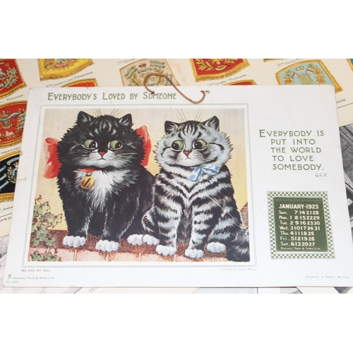 456 - Qty of assorted ephemera, mainly early and mid-20th century Louis Wain cat related prints