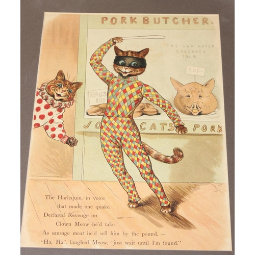 456 - Qty of assorted ephemera, mainly early and mid-20th century Louis Wain cat related prints