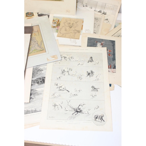 456 - Qty of assorted ephemera, mainly early and mid-20th century Louis Wain cat related prints