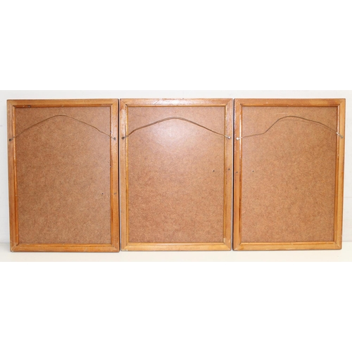 468 - 3 dried flower displays in decorative parquetry glazed frames, approx 36cm x 26cm