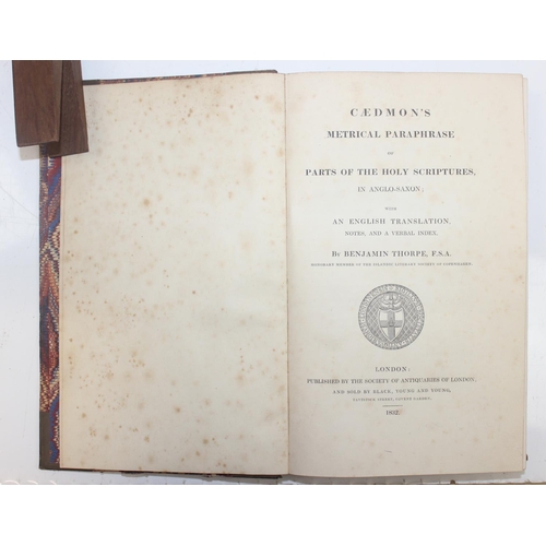 555 - Caedmon's Metrical Paraphrase of Parts of the Holy Scriptures in Anglo-Saxon by Benjamin Thorpe publ... 