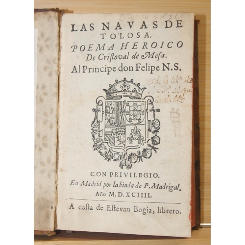 561 - Las Navas de Tolosa Poema Heroico [The Battle of Al-Uqab, by a friend of Tasso and Cervantes] by Cri... 