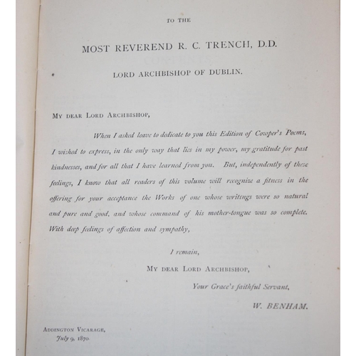 568 - Qty of assorted antique leather bound books, mainly Poetry related to inc works by Tennyson, Byron, ... 