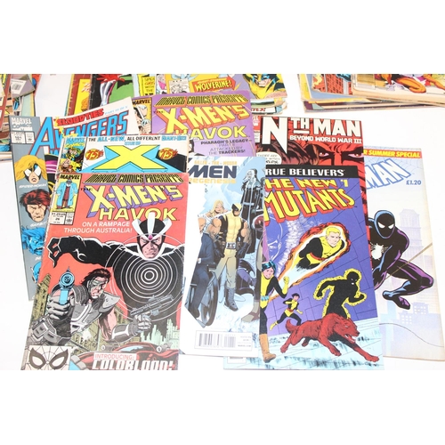 576 - Qty of assorted vintage comic books, mainly Marvel to include Spiderman, Superman, X-Men, Nth Man, e... 