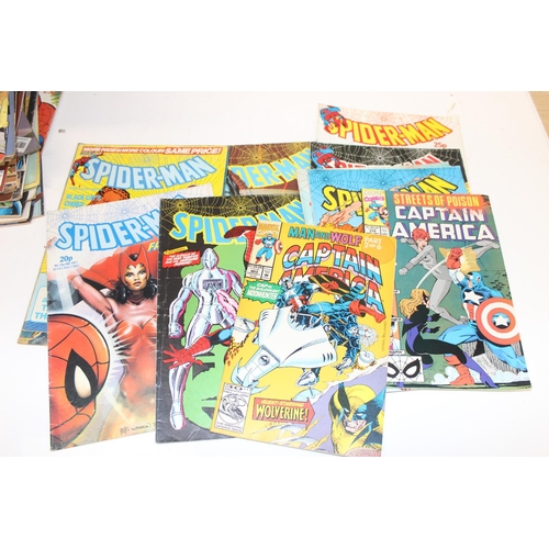 576 - Qty of assorted vintage comic books, mainly Marvel to include Spiderman, Superman, X-Men, Nth Man, e... 