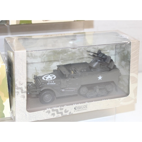 671 - 4 assorted boxed military vehicles to inc examples by Victoria