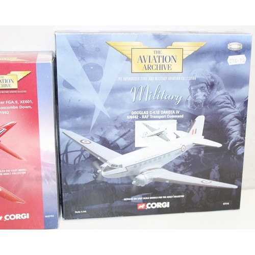 674 - 3 boxed Corgi military planes, to include AA35002, AA32703 & 47114