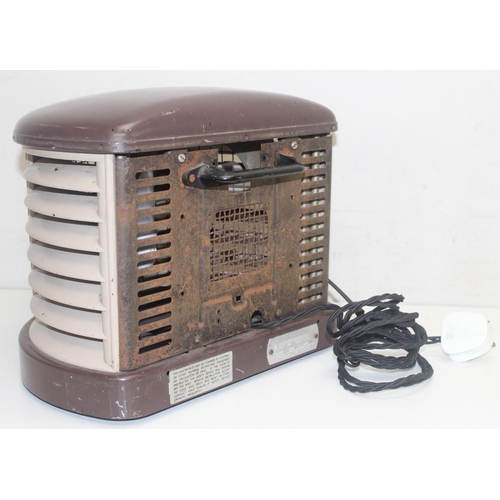 750 - Vintage Morphy Richards model CVD hot air heater, brown painted metal and serial number 35486, appro... 