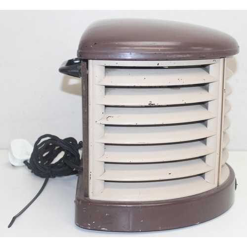 750 - Vintage Morphy Richards model CVD hot air heater, brown painted metal and serial number 35486, appro... 