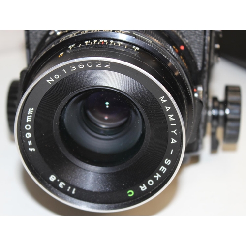 764 - Mamiya RB67 camera in case with 3 lenses to inc a Mamiya Sekor 1:4.5 F=250mm, Mamiya Sekor C 1:4.5 f... 