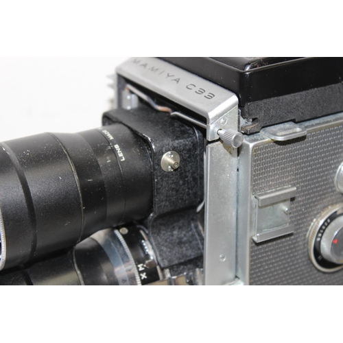 765 - Mamiya C33 camera in case with 2 lenses to inc a Mamiya Sekor 1:2.8 F=80mm & Mamiya Sekor 1:4.5 f=18... 