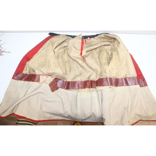 1422 - A rare mid-late 19th century Lieutenant Colonel scarlet tunic, trousers, sash and belt with Bengal S... 