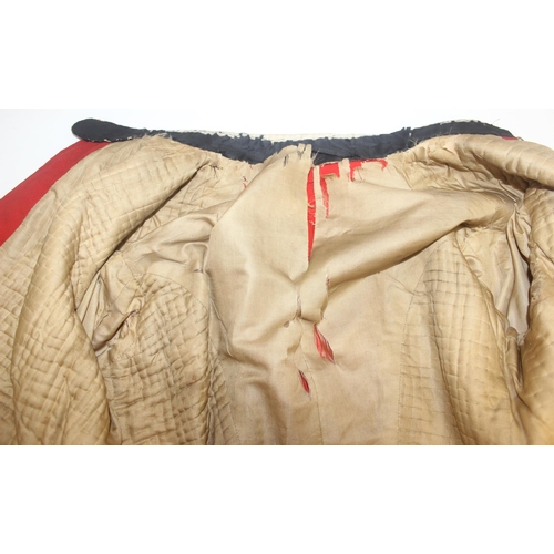 1422 - A rare mid-late 19th century Lieutenant Colonel scarlet tunic, trousers, sash and belt with Bengal S... 