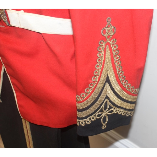 1422 - A rare mid-late 19th century Lieutenant Colonel scarlet tunic, trousers, sash and belt with Bengal S... 