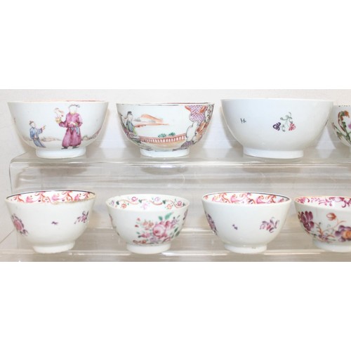 1690 - An extensive collection of late 18th and early 19th century finger bowls, tea bowls and saucers, var... 