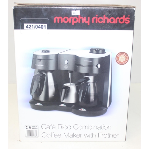 787 - Boxed Morphy Richards Café Rico Combination coffee maker with milk frother