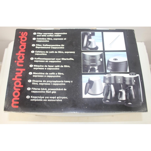 787 - Boxed Morphy Richards Café Rico Combination coffee maker with milk frother