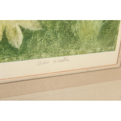 503 - Vintage mid-century print of 'The Little Fawn Deer', signed by the artist Billie Waters, in glazed f... 