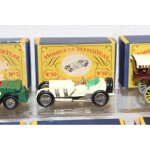 681 - Vintage Models of Yesteryear series by Lesney diecast scale models, to incl No's: 1, 5, 6, 8, 9, 10,... 