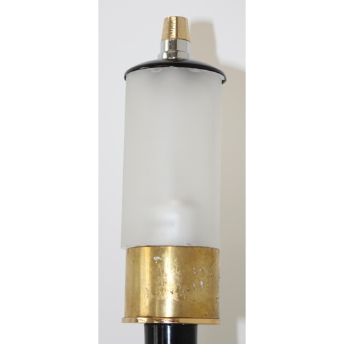 260 - Italian lamps - 1970's Albini designed 'rocket' style black and brass table lamp with adjustable bri... 