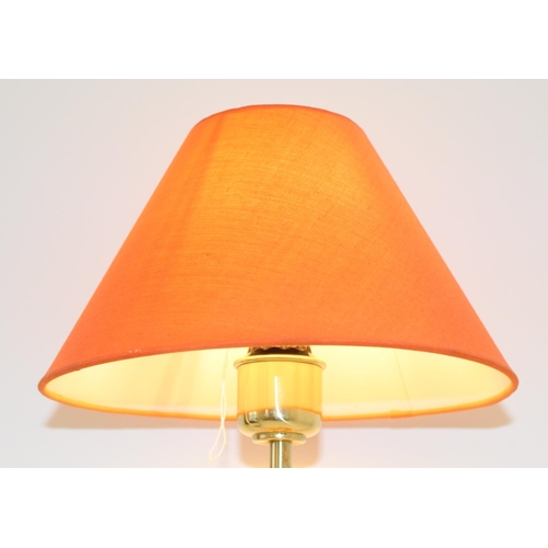 263 - Italian Lamps -  Solid brass split stem table lamp with stylish orange shade, approx 34cm tall - imp... 