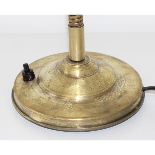 265 - Italian lamps - 1950's brass flexi desk lamp, approx 55cm tall - imported directly from Italy