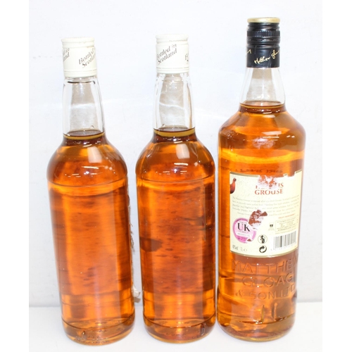 1587 - 3 x bottles of The Famous Grouse (1 litre and 2 x 70cl)