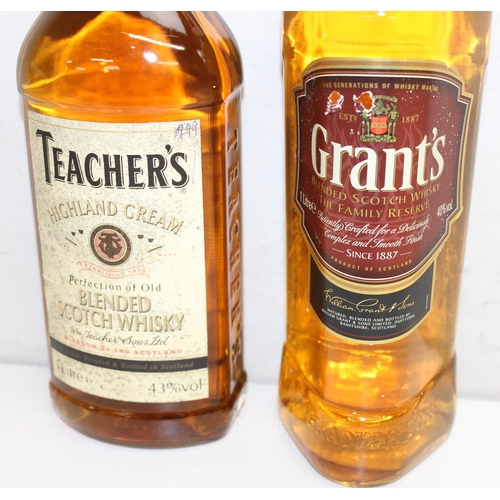 1592 - 2 x bottles of blended Scotch whisky - Teachers Highland Cream and Grant's Family Reserve (both 1 li... 