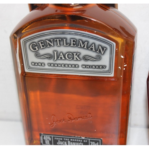 1593 - 2 x bottles of whisky by Jack Daniels - Silver Select Single Barrel and Gentleman Jack (both 70cl)