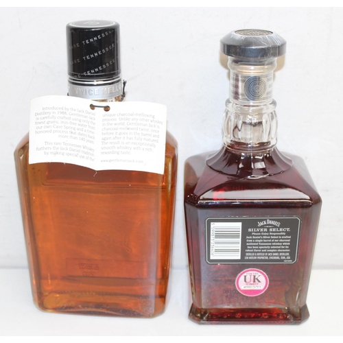 1593 - 2 x bottles of whisky by Jack Daniels - Silver Select Single Barrel and Gentleman Jack (both 70cl)