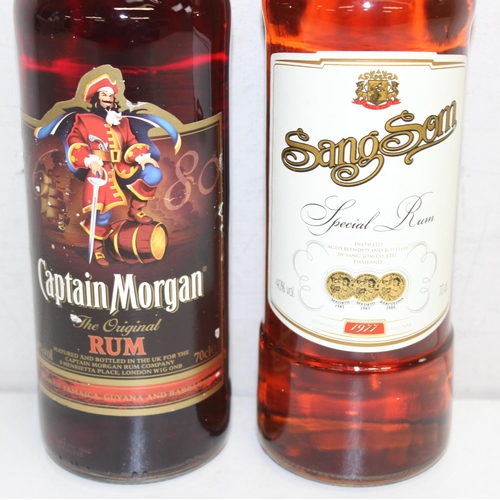 1595 - 2 x bottles of rum - Captain Morgan The Original Rum and Sang Som Special Rum (both 70cl)