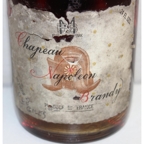 1596 - Vintage bottle of Chapeau Napoleon brandy (24fl oz)