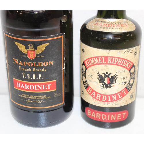 1598 - Bardinet V.S.O.P Napoleon brandy (70cl) and Bardinet Kummel Kirprisky Grande Liqueurs (12fl oz) (2)