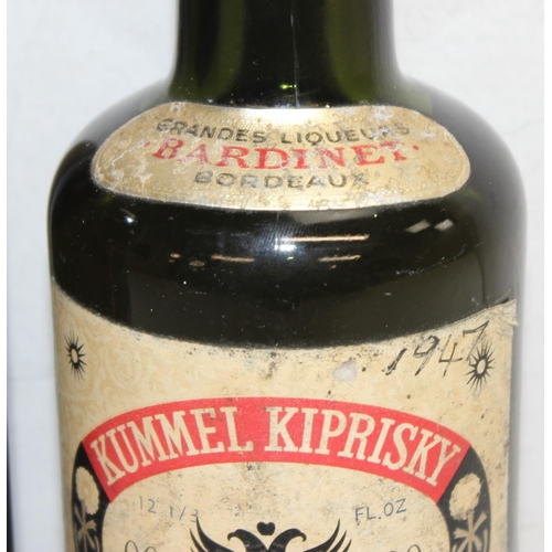 1598 - Bardinet V.S.O.P Napoleon brandy (70cl) and Bardinet Kummel Kirprisky Grande Liqueurs (12fl oz) (2)