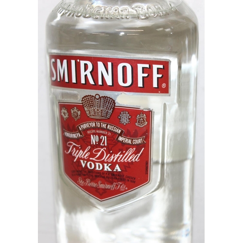 1599C - 3 x bottles of vodka - 2 x 1 Ltr Smirnoff and 1 x 0.7cl Wolschovska vodka