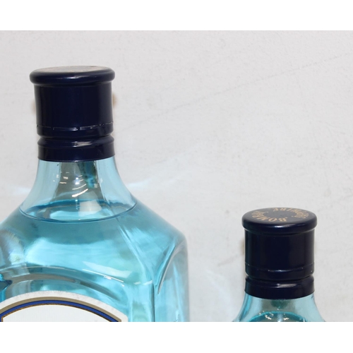 1599J - 2 x bottles of Bombay Sapphire London Dry Gin (1 x 1 litre, 1 x 50cl)