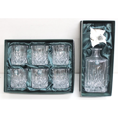 1663 - Thomas Webb, a boxed set of 6 whisky tumblers and a boxed Scotch decanter (2)